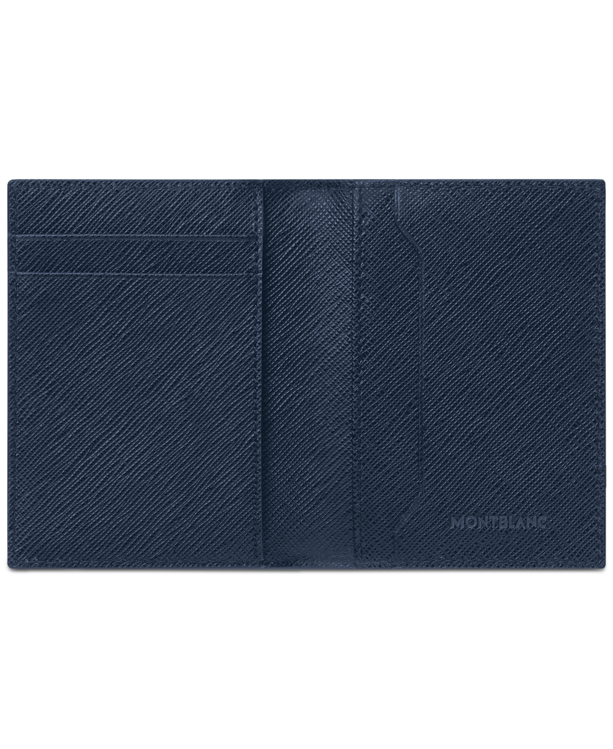 Montblanc Sartorial Leather Card Holder In Blue