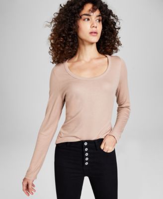 And Now This - Women's Long-Sleeve Scoop Neck Top