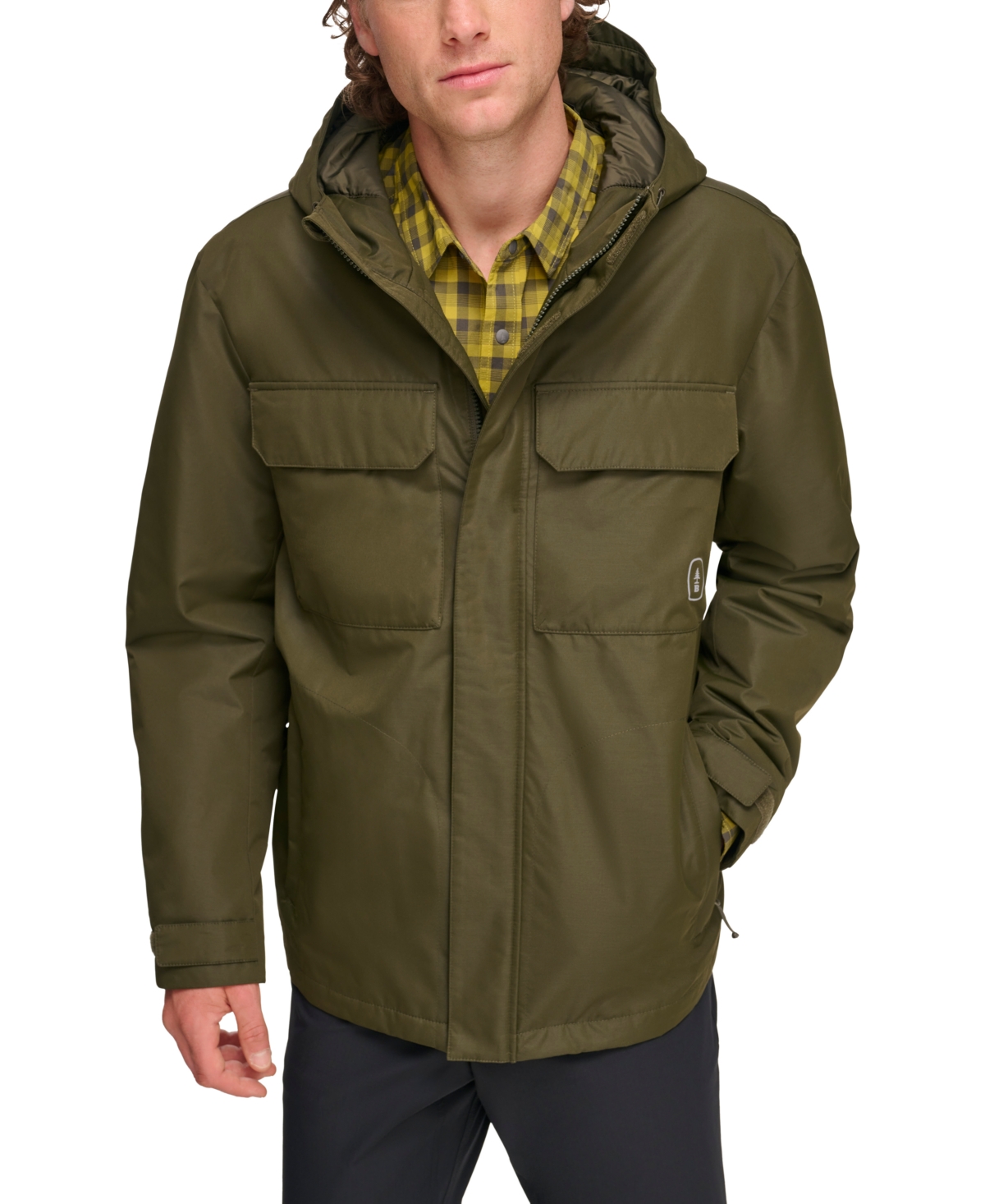 Bass Outdoor Men's Performance Hooded Pocket Jacket In Forest Night