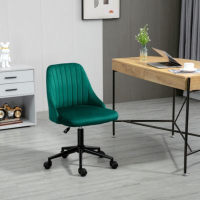 Velvet-Touch Mid-Back Armless Computer Office Task Chair Seat,