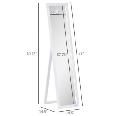 62.5" Wall Hanging Full Length Mirror, Sding Bathroom Mirror,