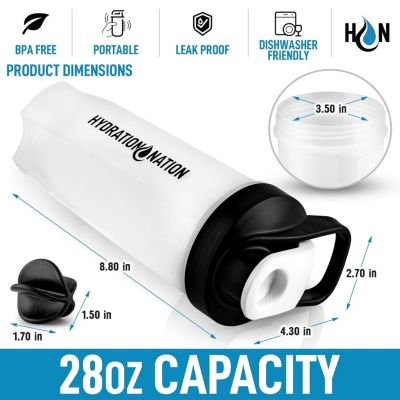 Protein Shaker Bottle 28oz - Shaker Bottles For Protein Mixes With Paddle Shaker Ball