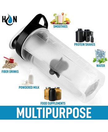 Zulay Kitchen Shaker Bottles For Protein Mixes With Paddle Shaker