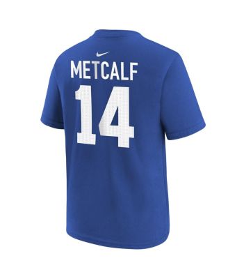 Big Boys DK Metcalf Royal Seattle Seahawks Throwback Player Name and Number T-shirt
