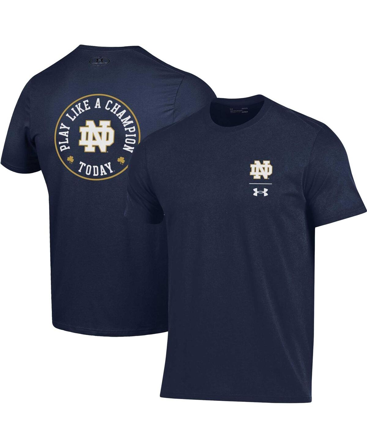Shop Under Armour Men's  Navy Notre Dame Fighting Irish Play Like A Champion Today T-shirt