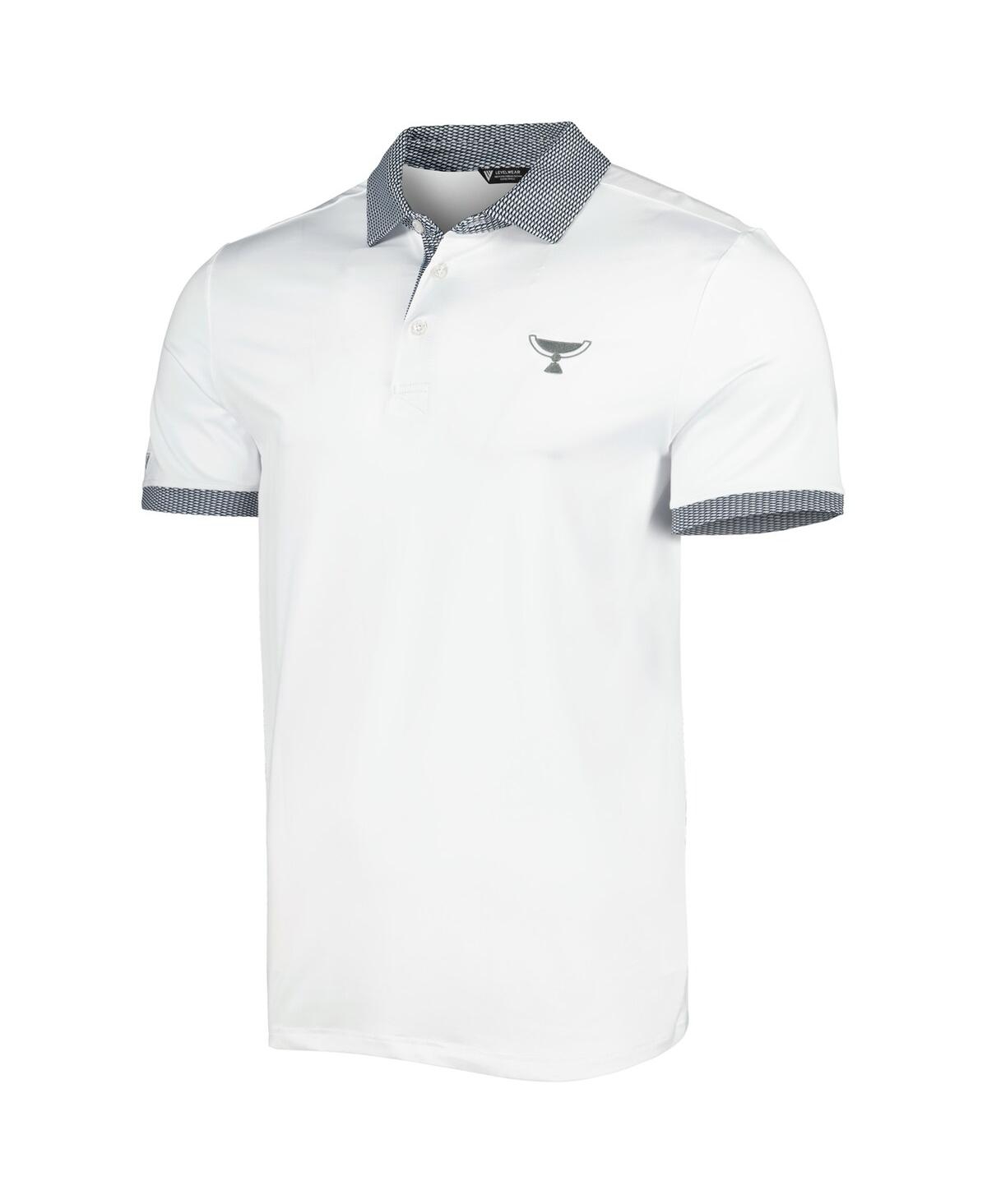Shop Levelwear Men's  White Tour Championship Thomas Polo Shirt