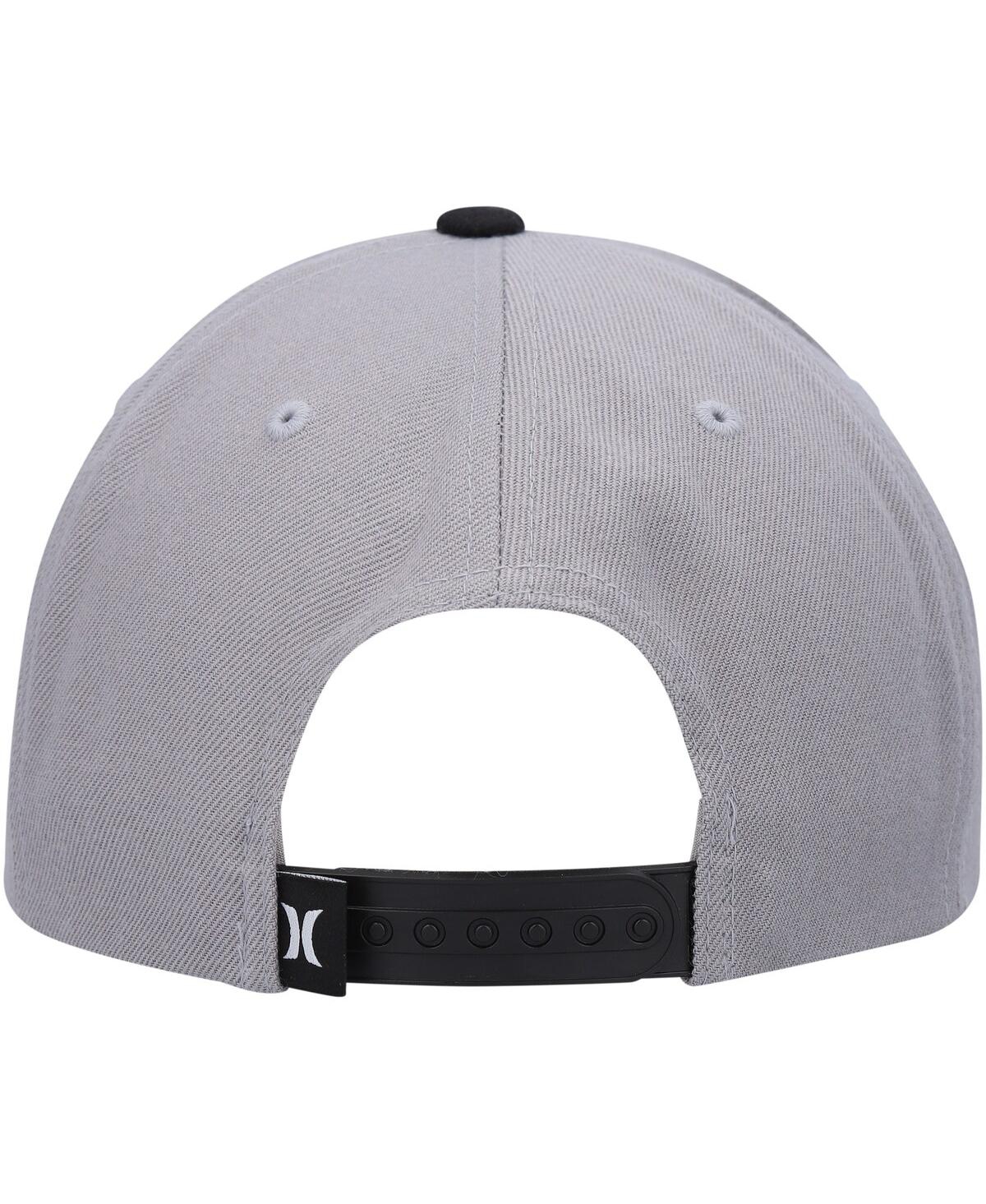 Shop Hurley Men's Gray, Black  Underground Snapback Hat In Gray,black