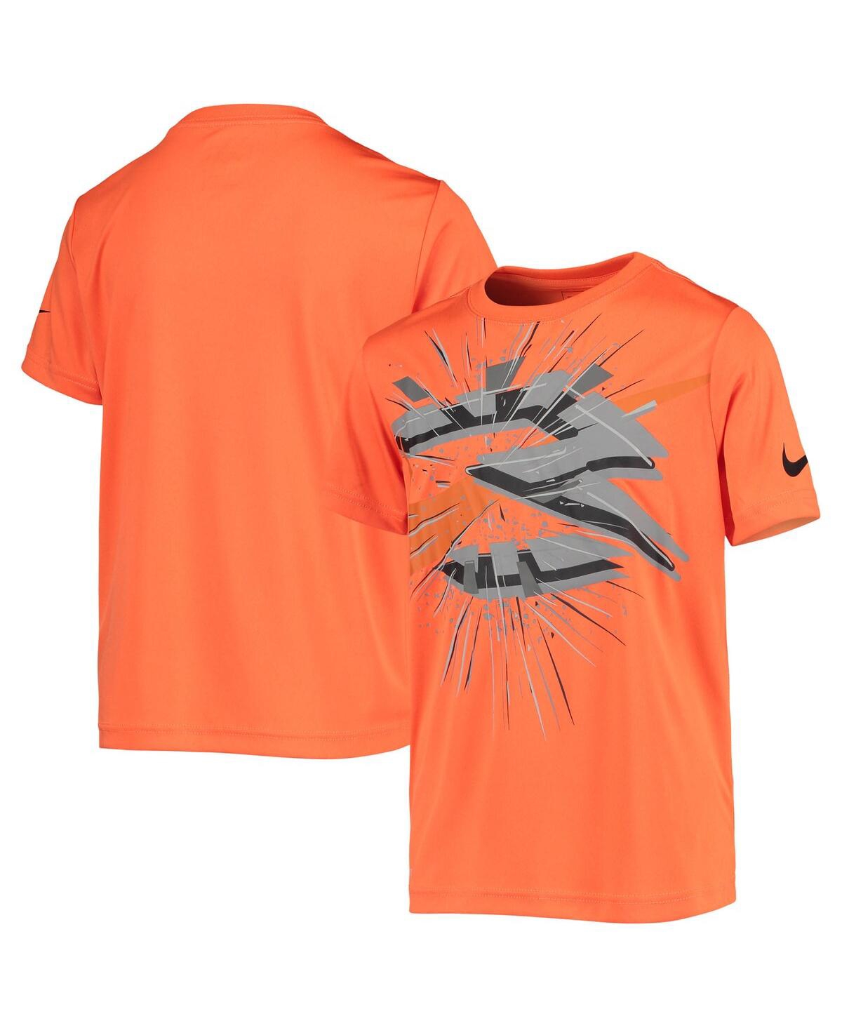 Nike 3brand By Russell Wilson Kids' Big Boys Orange  Shotgun Performance T-shirt