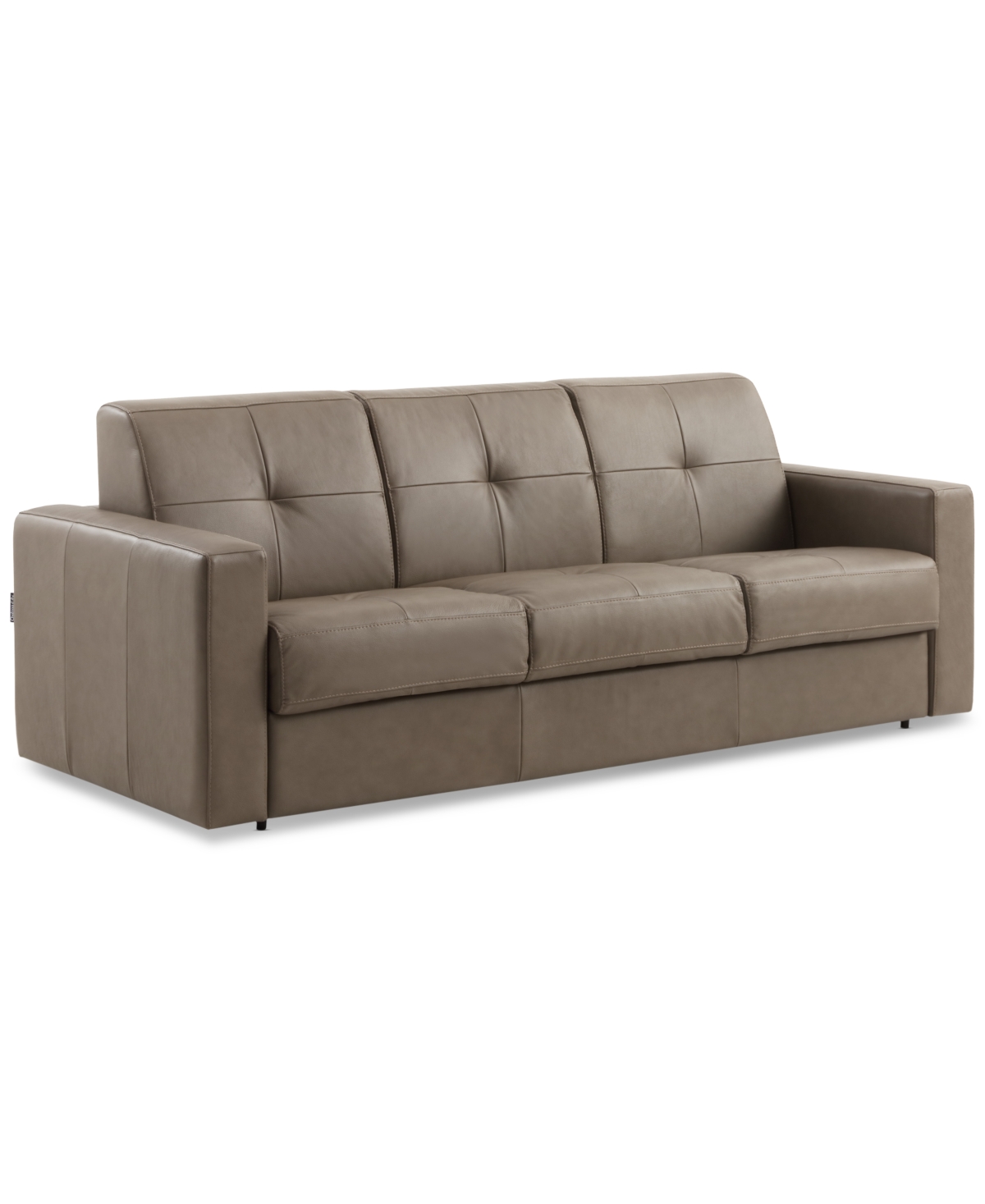 Macy's Shevrin Leather Sleeper Sofa, Created For  In Taupe