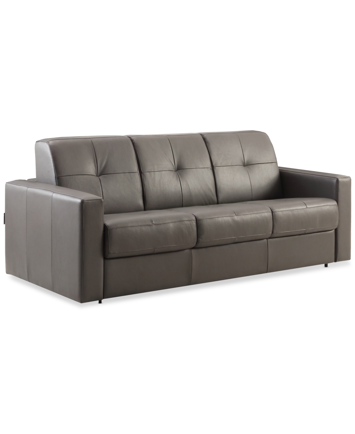 Macy's Shevrin Leather Sleeper Sofa, Created For  In Charcoal