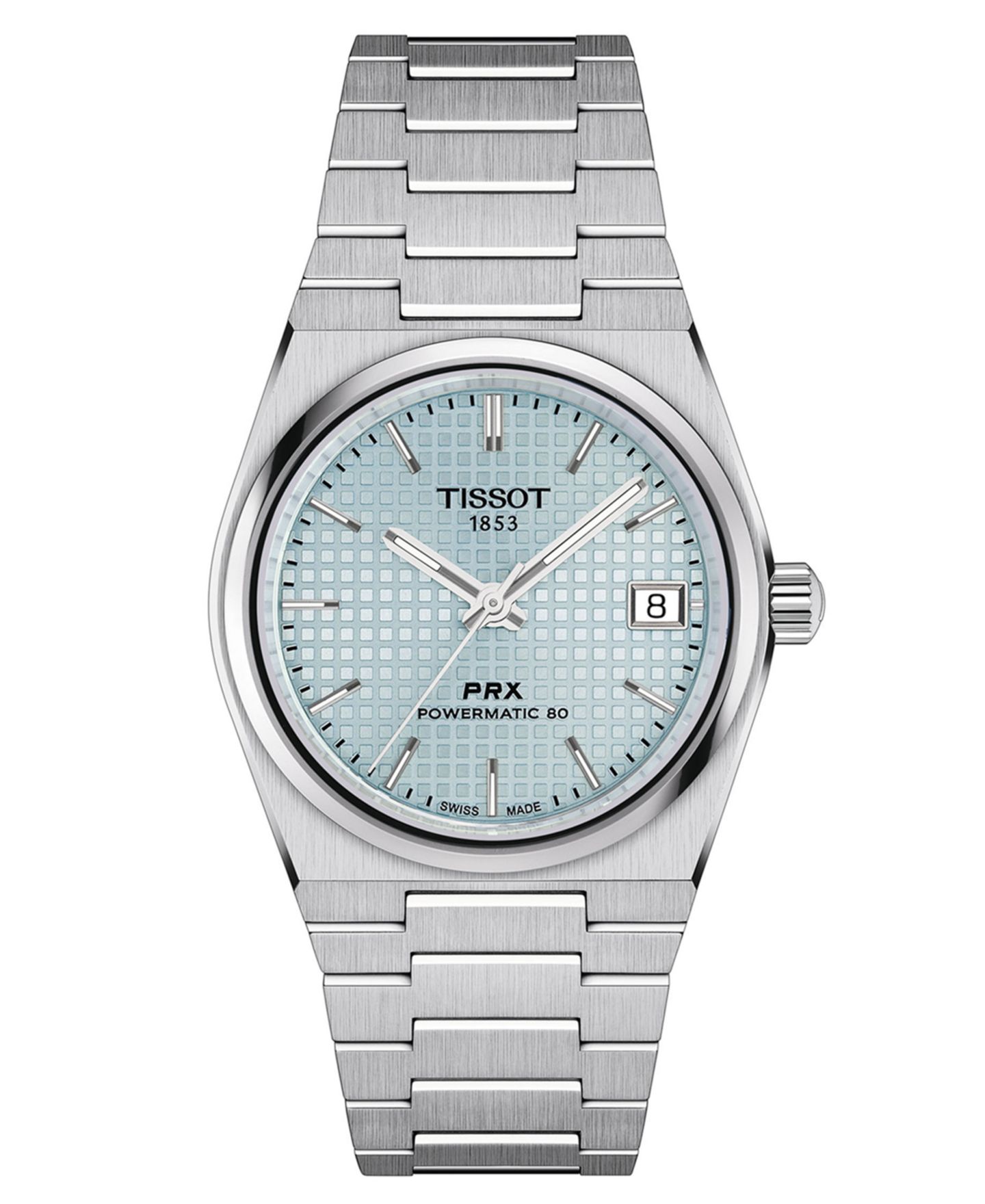 Женские часы Tissot Swiss Automatic PRX Powermatic 80 Stainless Steel Bracelet Watch 35mm — фото 1
