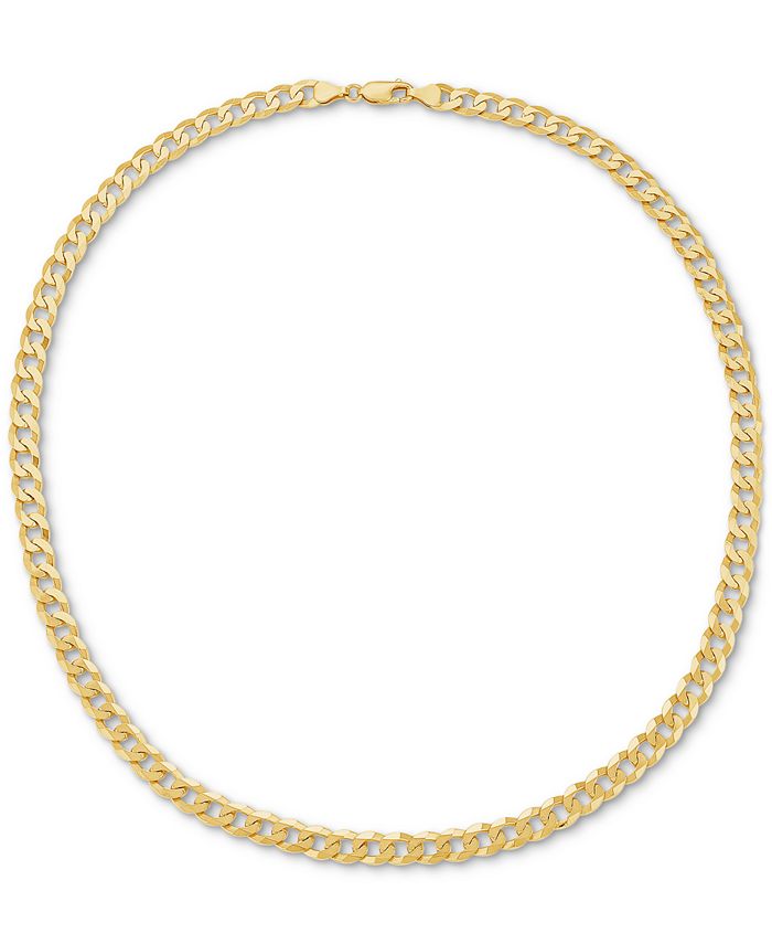 Macy's 22 Men's Curb Chain (7mm) Necklace in 14K Gold - Metallic