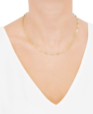 Giani Bernini Paperclip Link 18" Chain Necklace in 18k Gold-Plated Sterling Silver or Sterling Silver