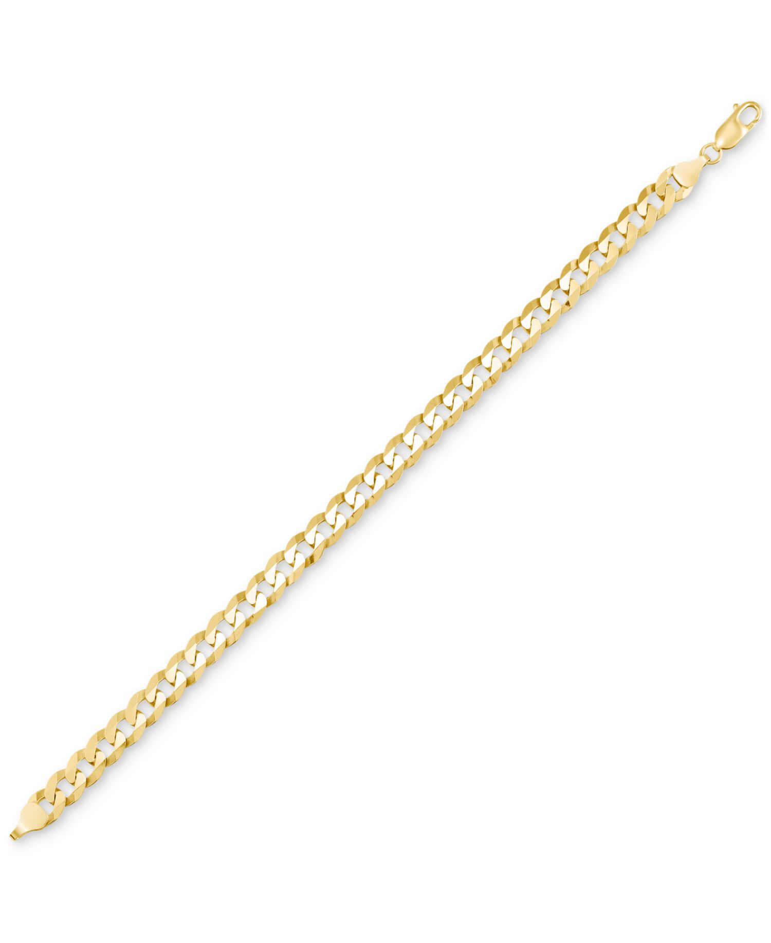 Men's Curb Link Chain Bracelet in 18k Gold-Plated Sterling Silver or Sterling Silver