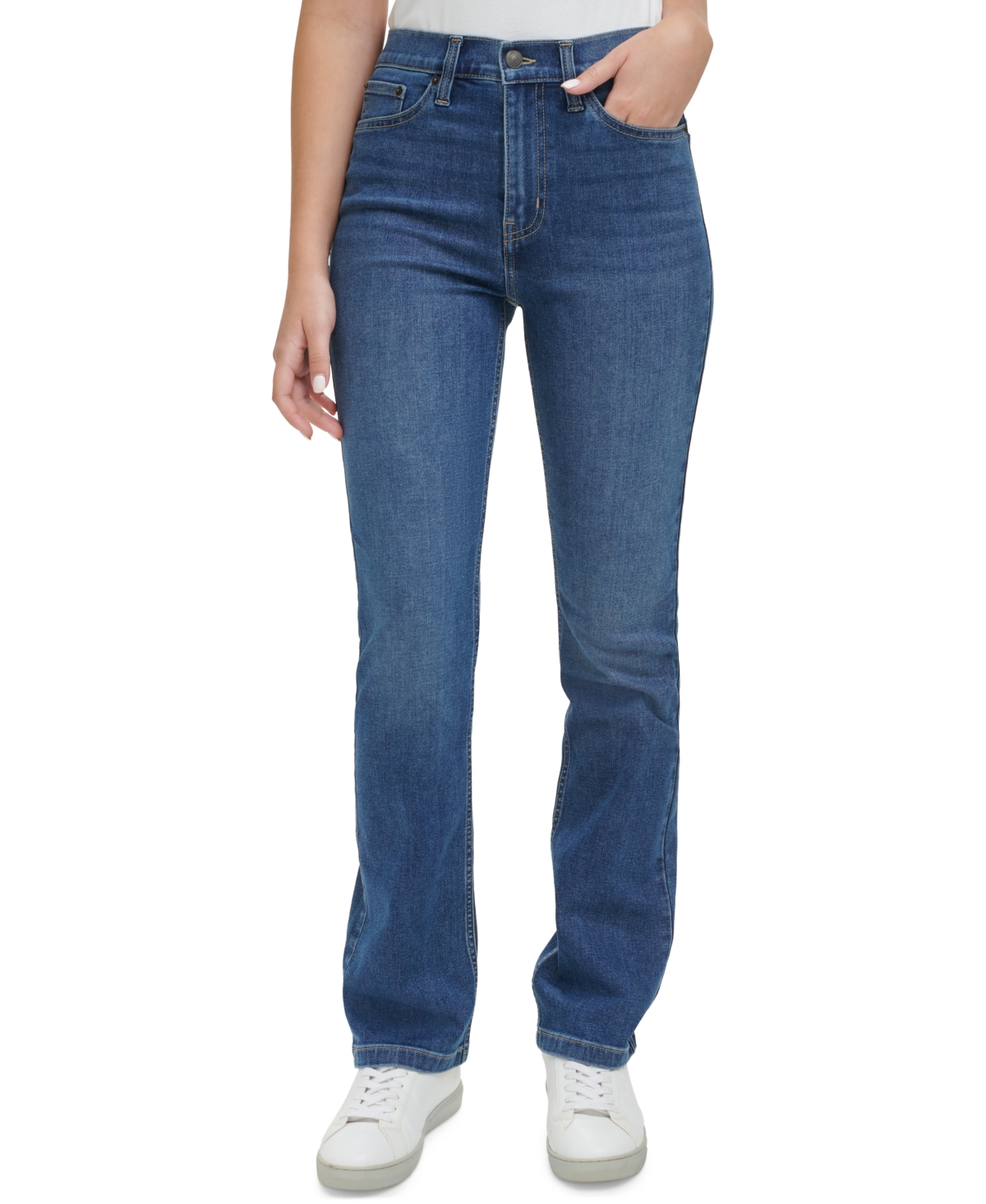 Calvin Klein Jeans Est.1978 Women's High-rise Whisper Soft Bootcut Jeans In Malibu