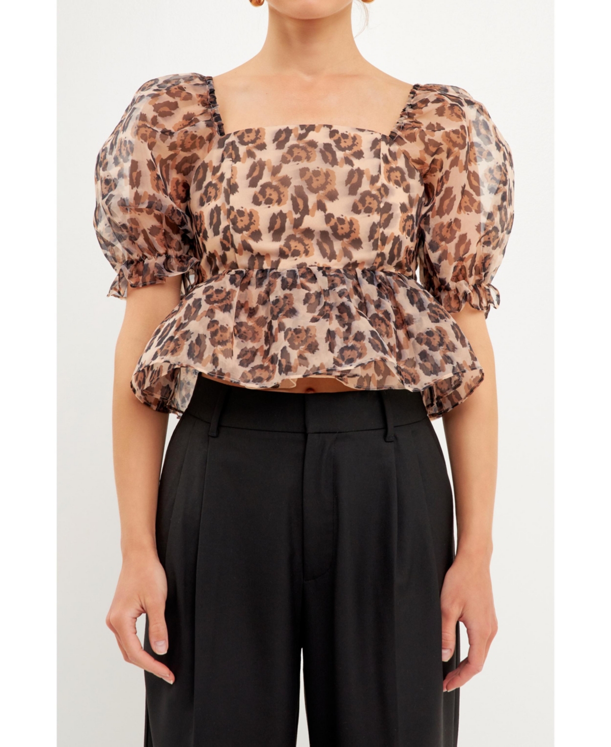 ENDLESS ROSE WOMEN'S GANZA ANIMAL PRINTED TOP