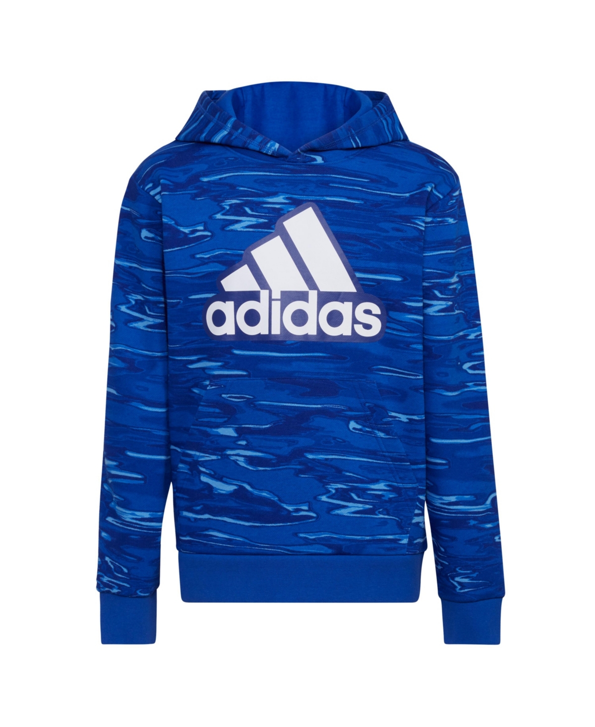 Adidas Originals Adidas Big Boys Liquid Camo Long Sleeves Printed Hoodie In Team Royal Blue
