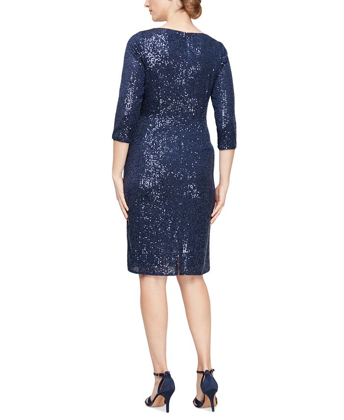 Petite three quarter sleeve dresses top