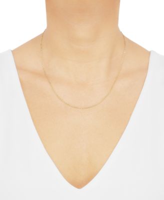 Lightweight 18" Flat Rolo Chain Necklace (1-3/8mm) in 14k Gold