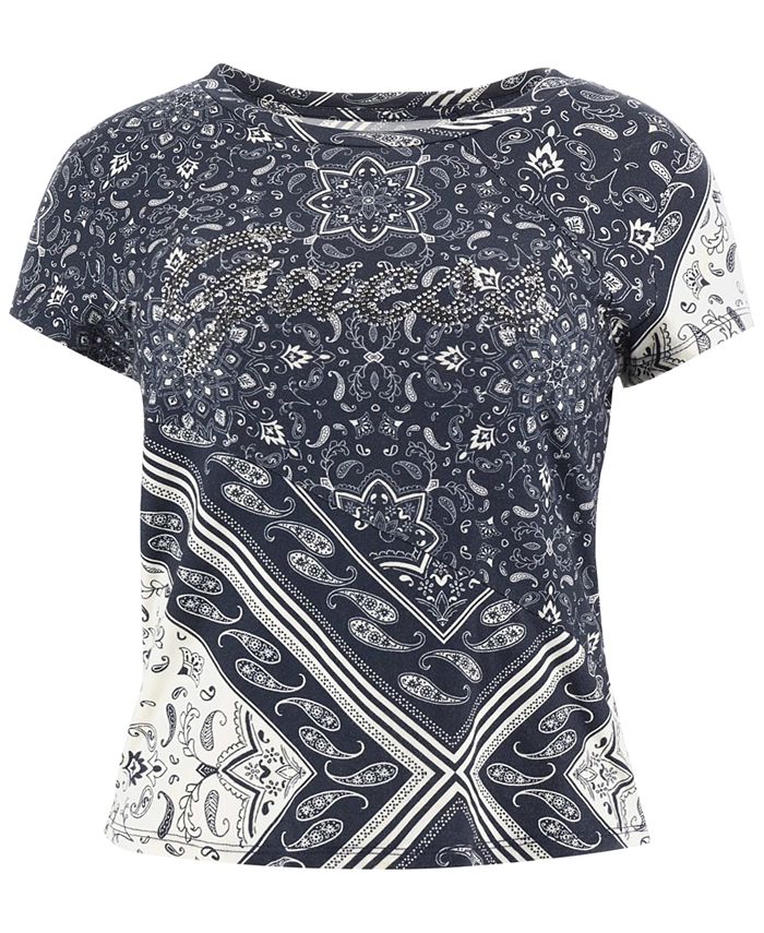 GUESS Women's BandanaPrint TShirt Macy's