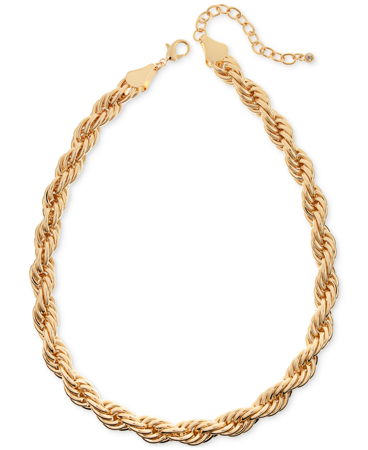 On 34th Twisted Chain Rope Necklace, 16" + 2" Extender, Created For Macy's In Gold