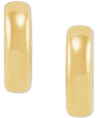 Polished Chunky Small Hoop Earrings in 14k Gold, 20mm