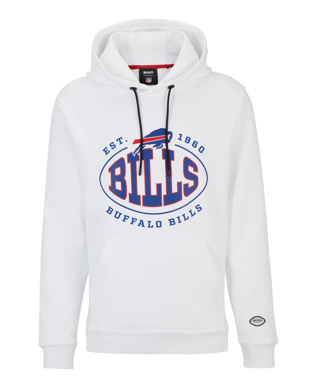 Shop Hugo Boss Boss By  Men's Boss X Buffalo Bills Nfl Hoodie In Open White