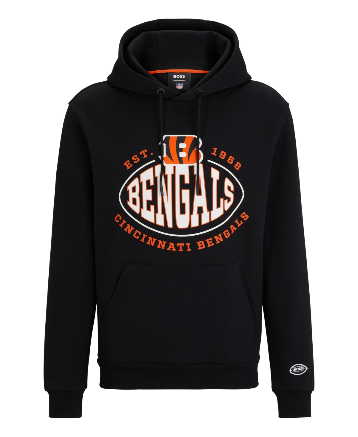 Shop Hugo Boss Boss By  Men's Boss X Nfl Bengals Hoodie In Charcoal