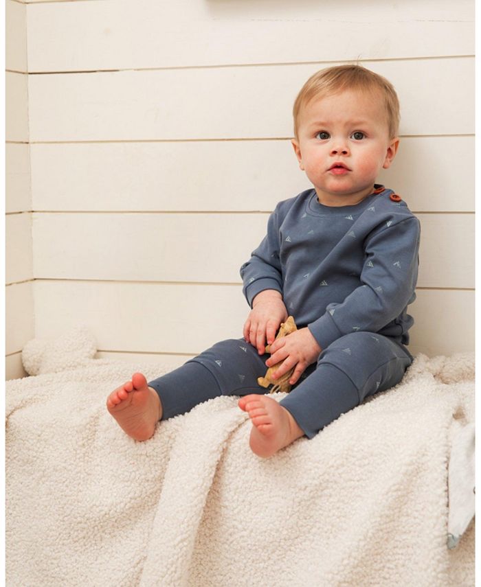 Deux par Deux Baby Boy Organic Cotton Printed Top And GrowWithMe