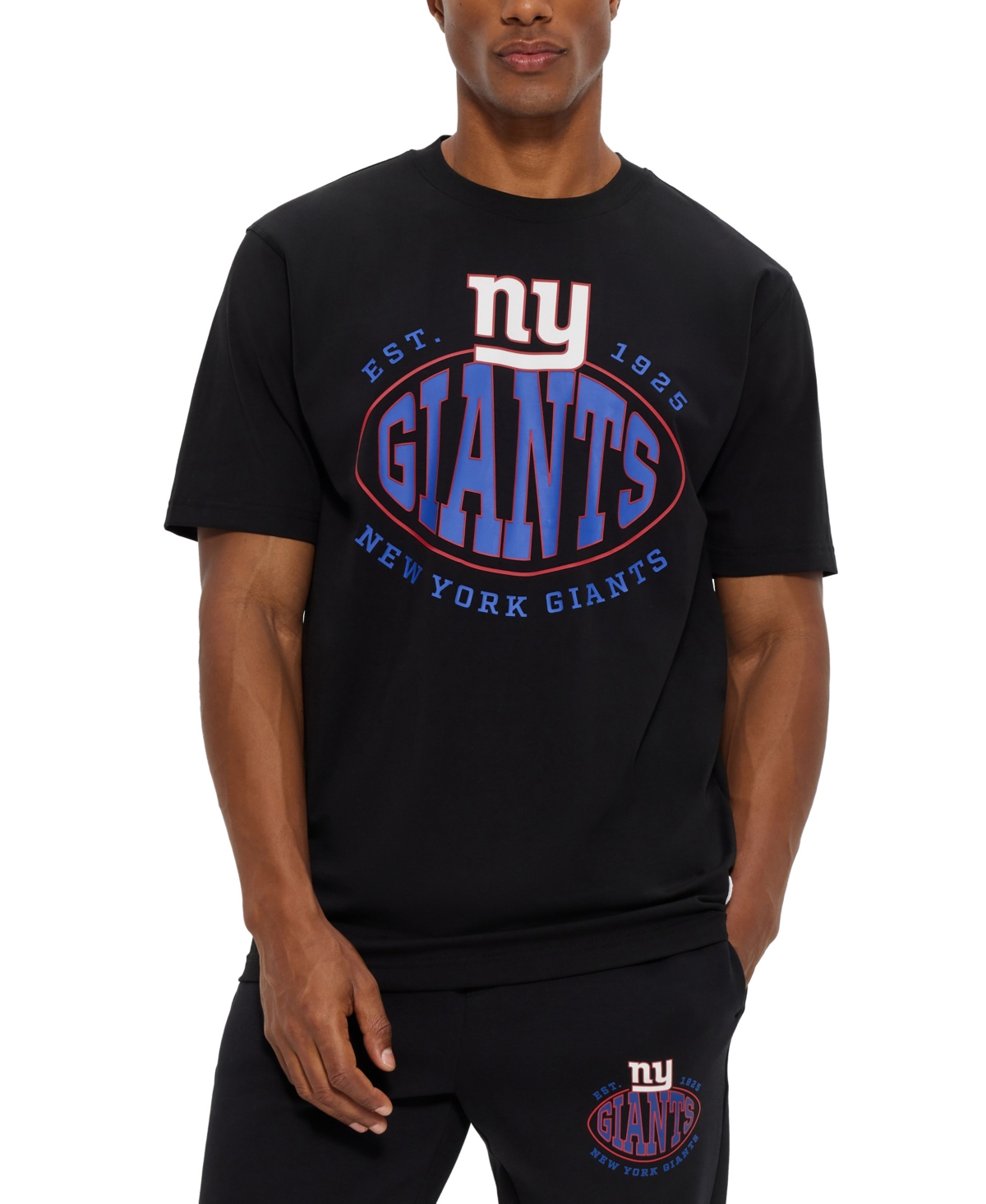 Hugo Boss Boss By  Men's Boss X Nfl New York Giants T-shirt In Black