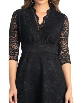 Women's Mademoiselle Lace Cocktail Dress with Sleeves