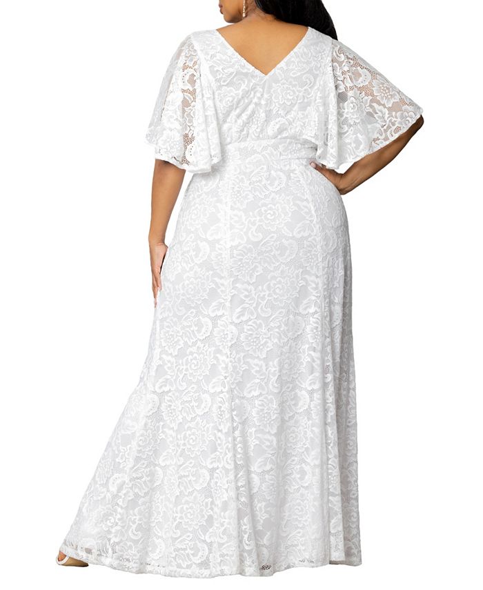 Kiyonna Womens Plus Size Clarissa Lace Wedding Gown Macys 4691