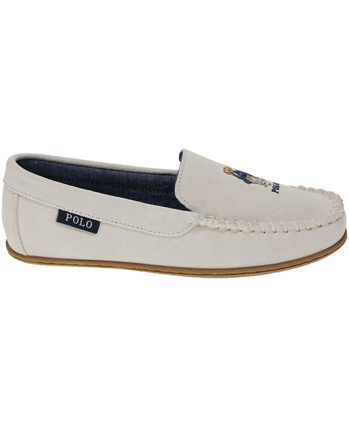 Polo Ralph Lauren Women's Collins Mediterranean Bear Suede Moccasin ...