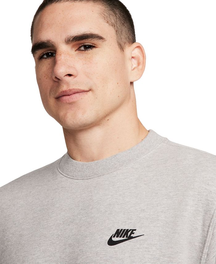 Nike Men's Club Fleece+ Relaxed Fit Crewneck Logo Sweatshirt - Macy's