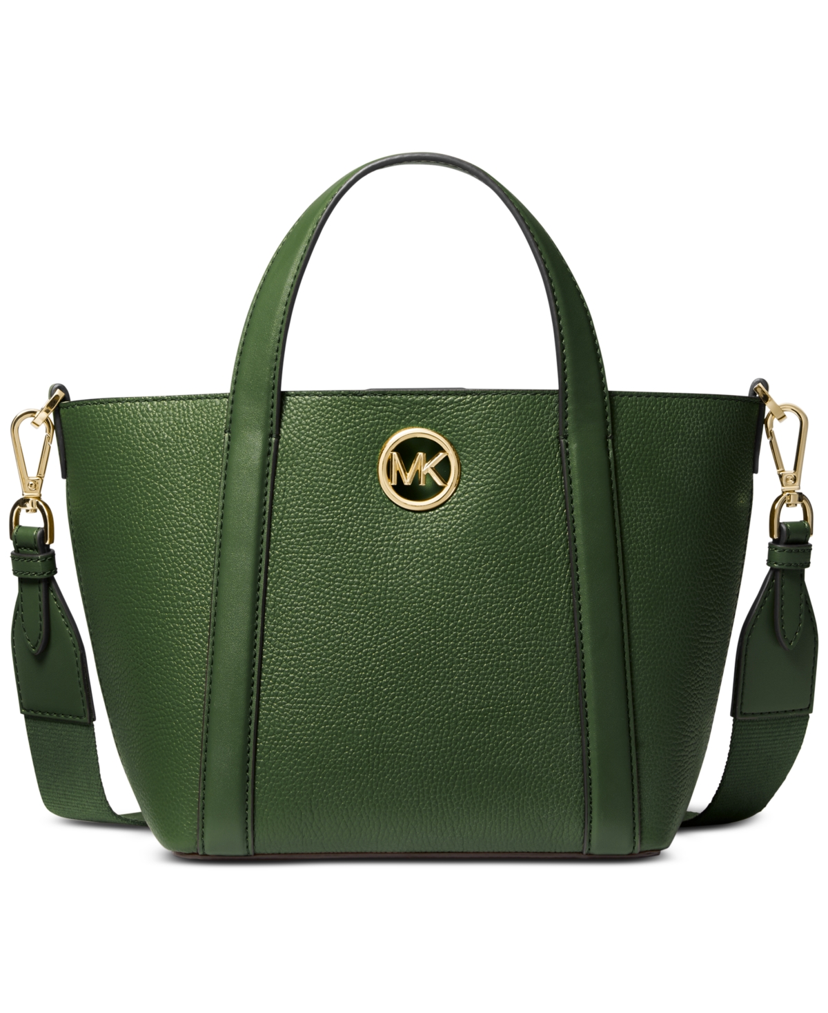 Michael Kors Hadleigh Small Double Handle Tote Messenger In Amazon Green
