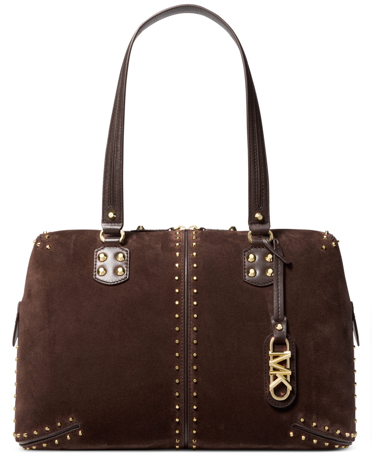 Michael Kors Michael  Astor Large Leather Shoulder Tote In Chocolate