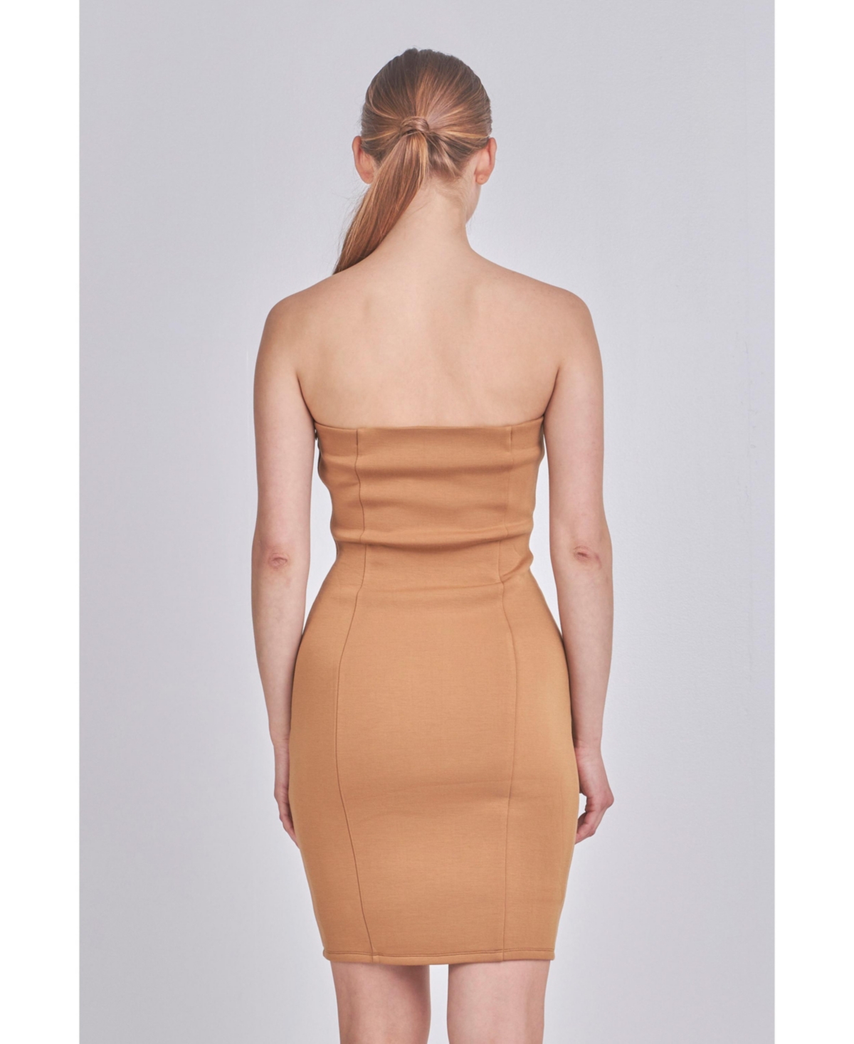 endless rose Women's Scuba Strapless Mini Dress