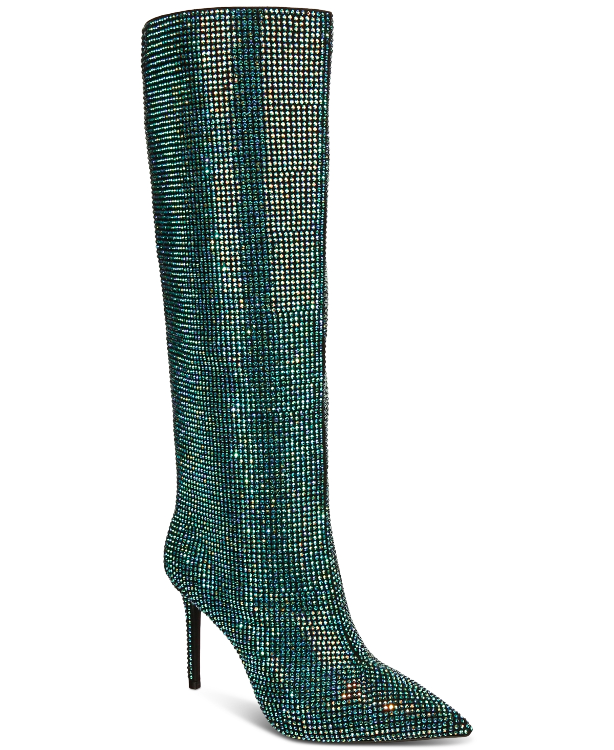 Havannah Knee High Stovepipe Dress Boots, Created for Macy's - Black Ab Bling