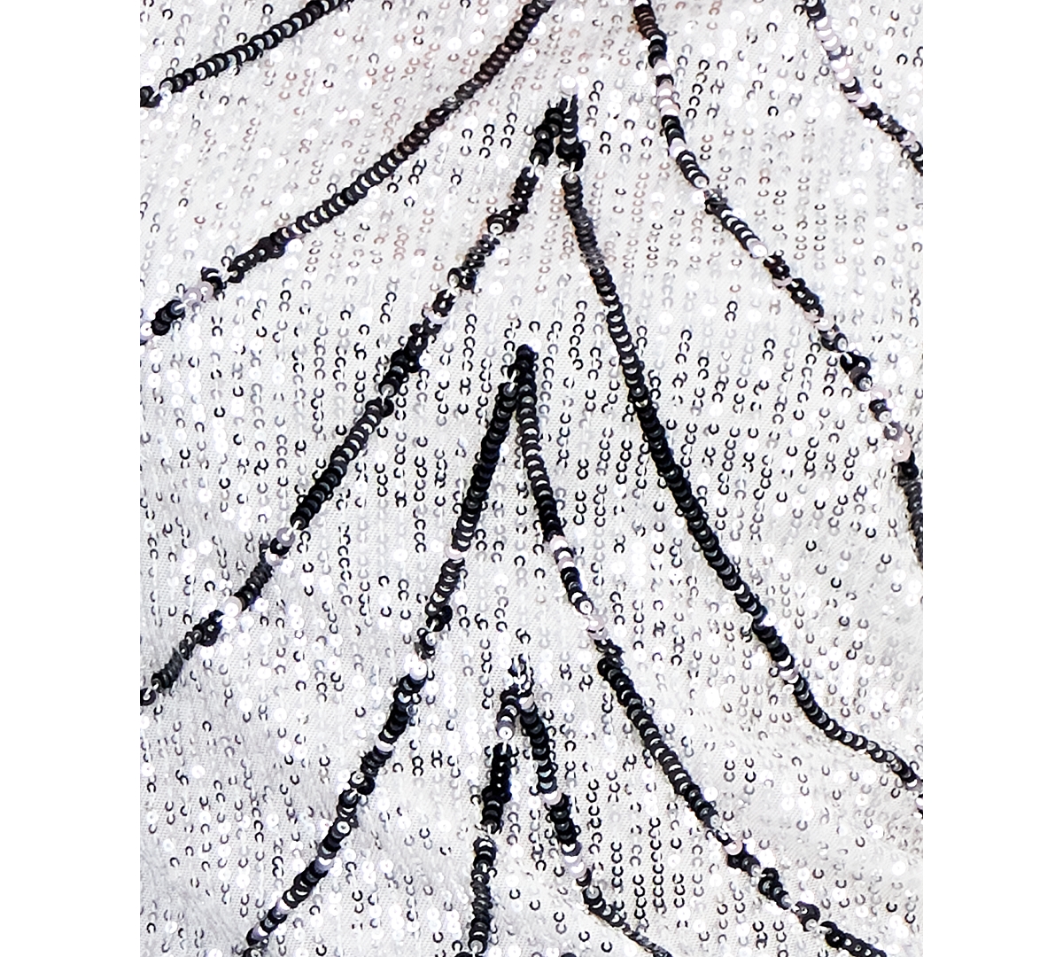 Alex & Sophia Juniors' Scoop-Neck Long-Sleeve Sequin Crop Top -Black