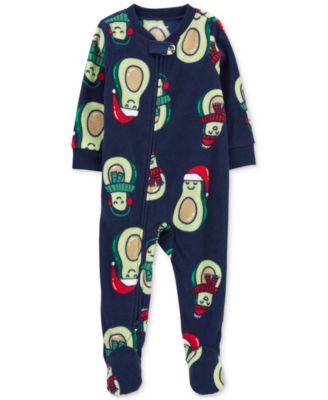 Carter's - Baby Holiday Avocado Fleece Footie Pajamas