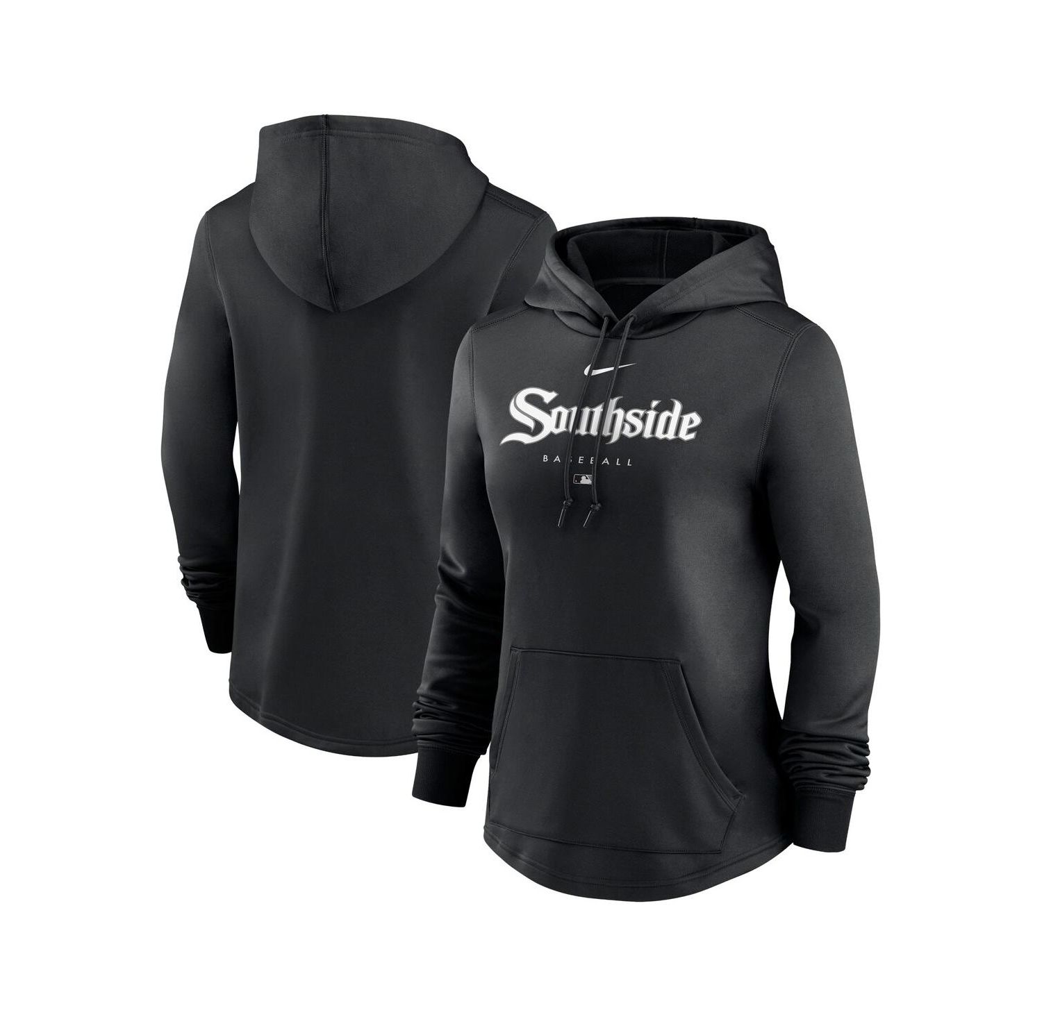 Women's Black Chicago White Sox City Connect Pregame Performance Pullover Hoodie