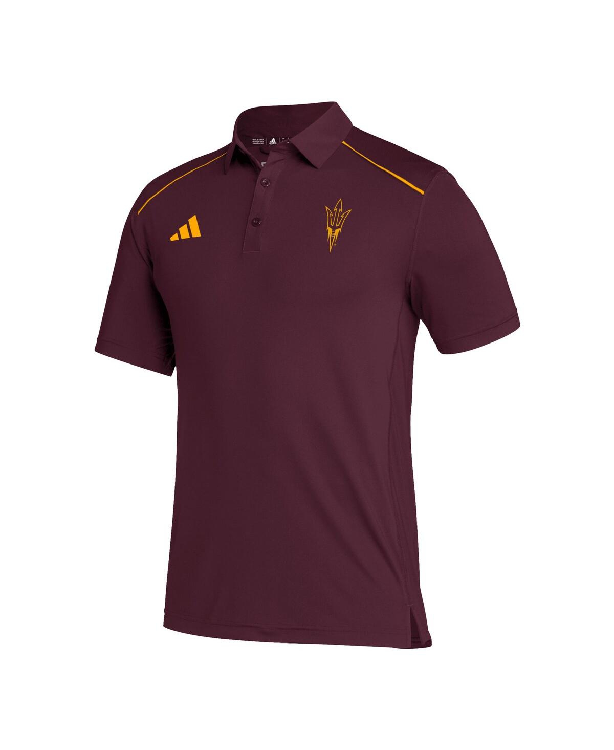 Shop Adidas Originals Men's Adidas Maroon Arizona State Sun Devils Coaches Aeroready Polo Shirt