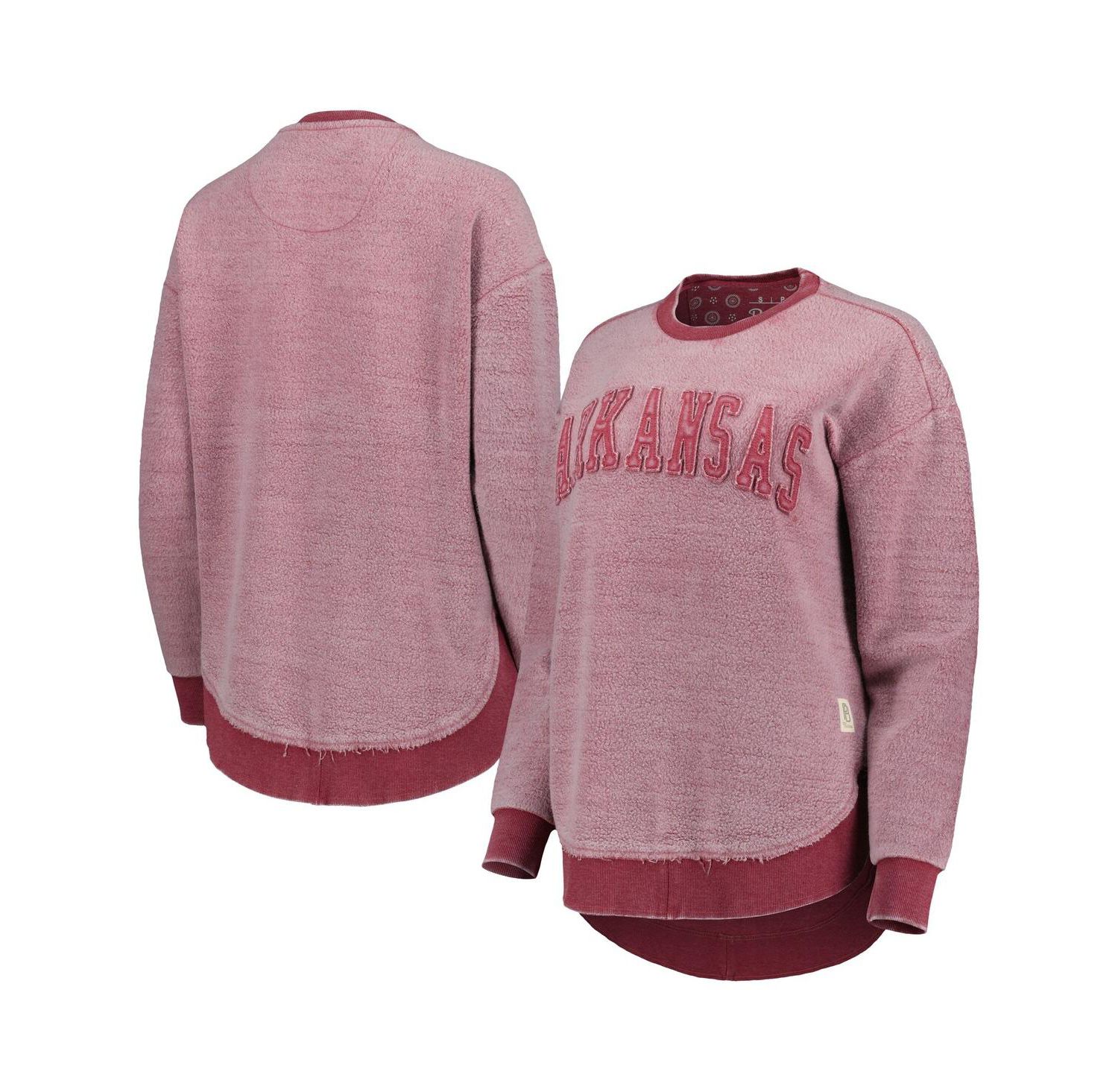 Women's Cardinal Arkansas Razorbacks Ponchoville Pullover Sweatshirt
