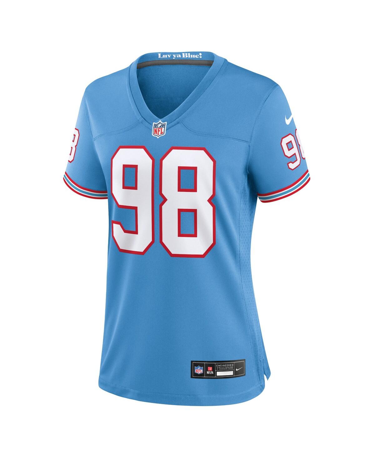 Women's Nike Jeffery SimmonsTennessee Titans Oilers Throwback Alternate Game Player Jersey - Light Blue