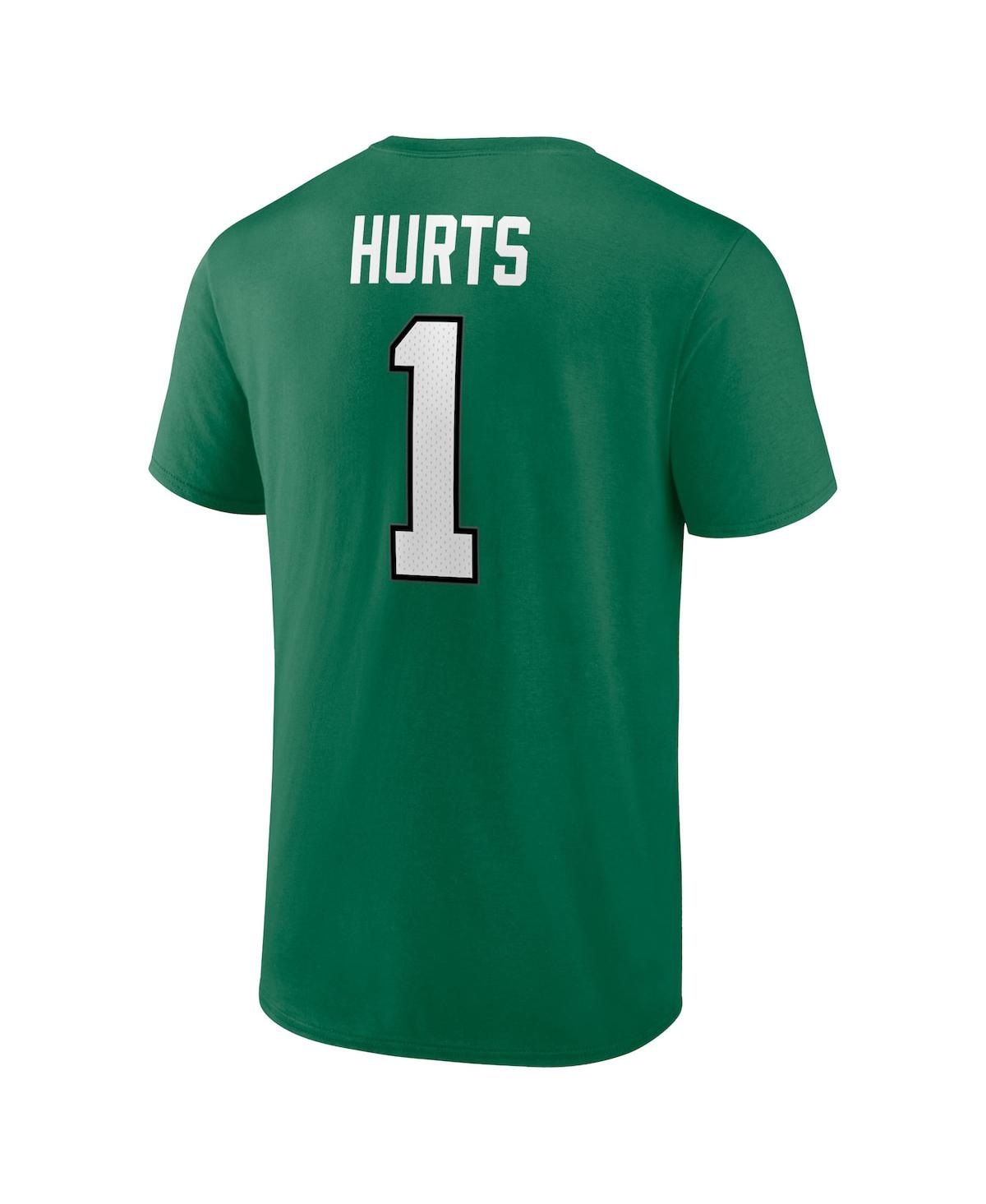 Men's Fanatics Jalen HurtsPhiladelphia Eagles Alternate Icon Player Name and Number T-shirt - Kelly Green
