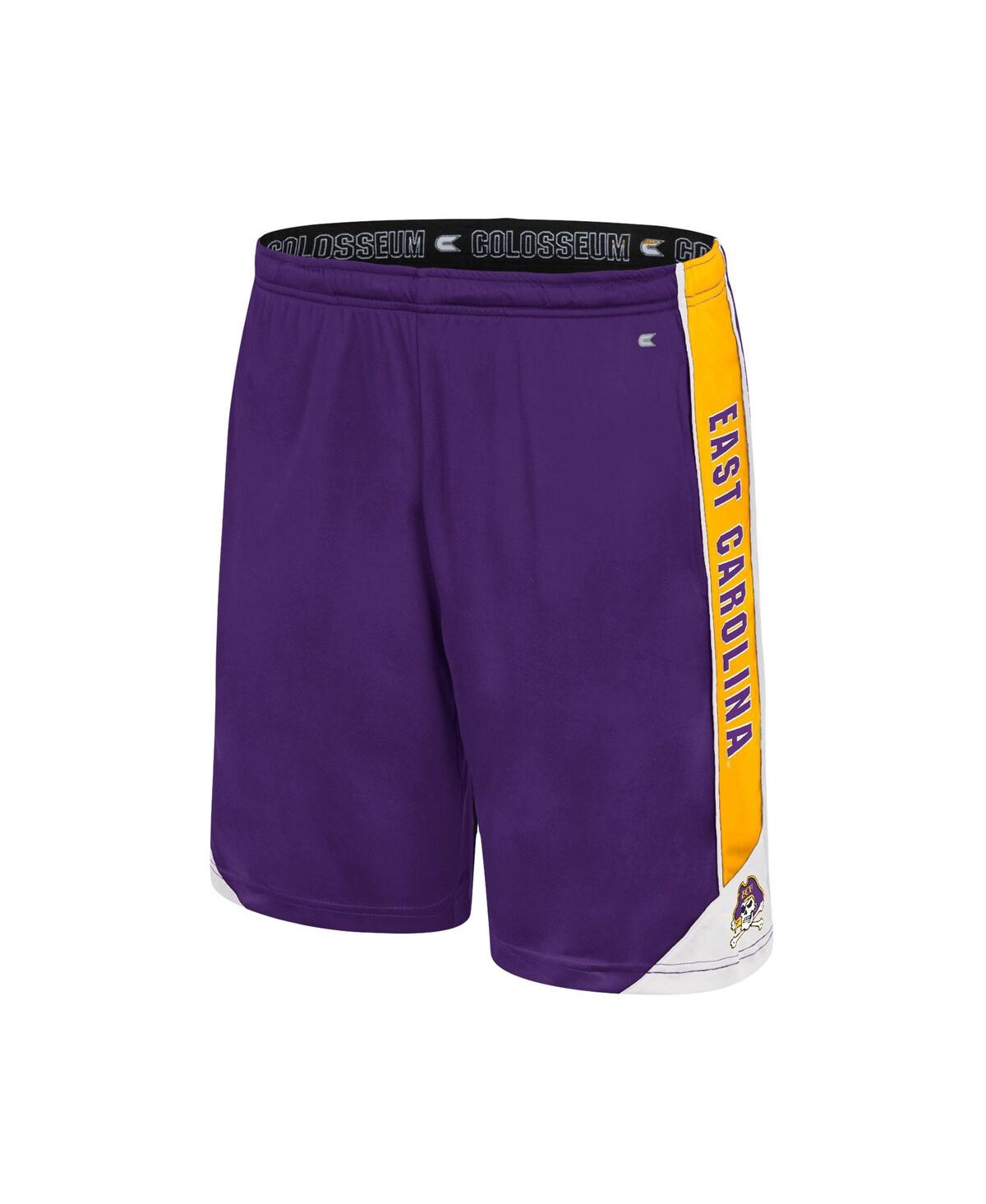 Shop Colosseum Men's  Purple Ecu Pirates Haller Shorts