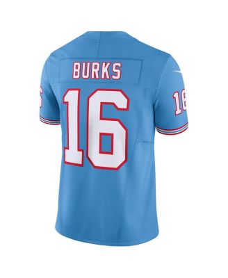 Men's Treylon Burks Light Tennessee Titans Oilers Throwback Vapor F.U.S.E. Limited Jersey