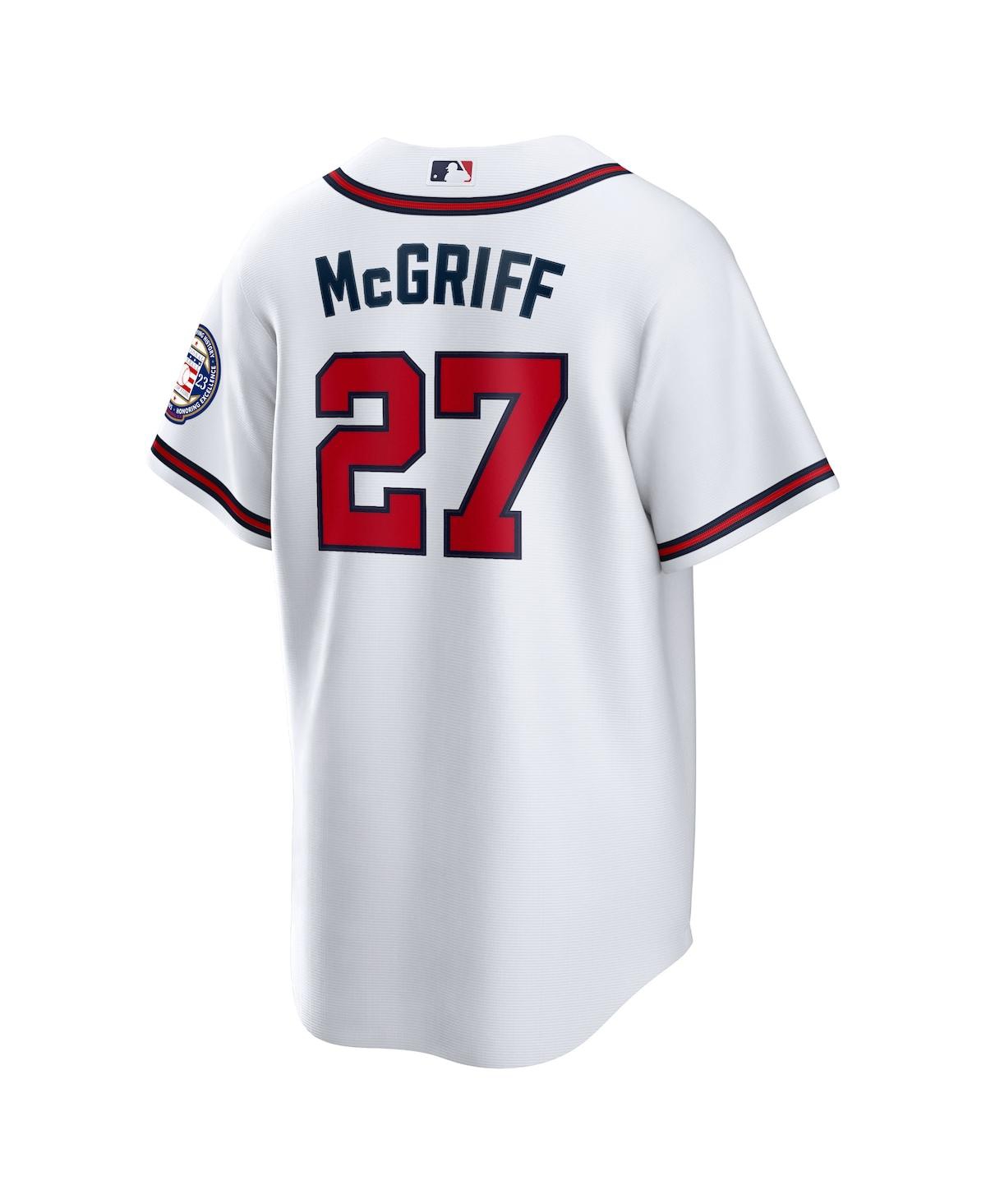 Men's Nike Fred McGriffAtlanta Braves 2023 Hall of Fame Patch Inline Replica Jersey - White