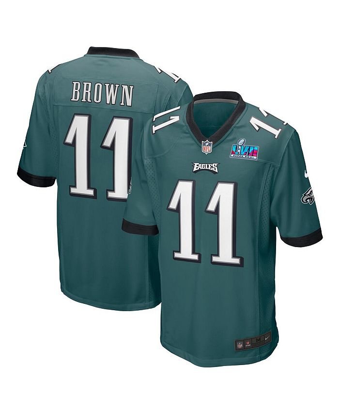 Nike Men's A.J. Brown Midnight Green Philadelphia Eagles Super Bowl LVII  Patch Game Jersey - Macy's