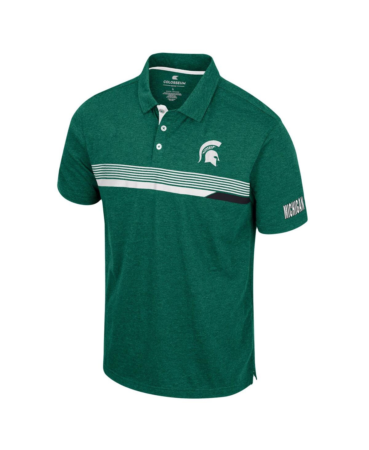 Shop Colosseum Men's  Green Michigan State Spartans No Problemo Polo Shirt